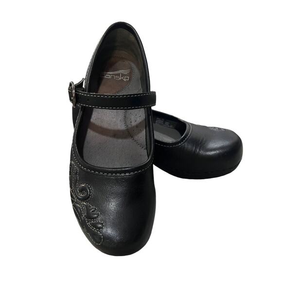 Dansko Savanna Mary Jane Clogs 5.5-6 EU 36 Leather Embroidered Boho Shoes EUC - Picture 9 of 11